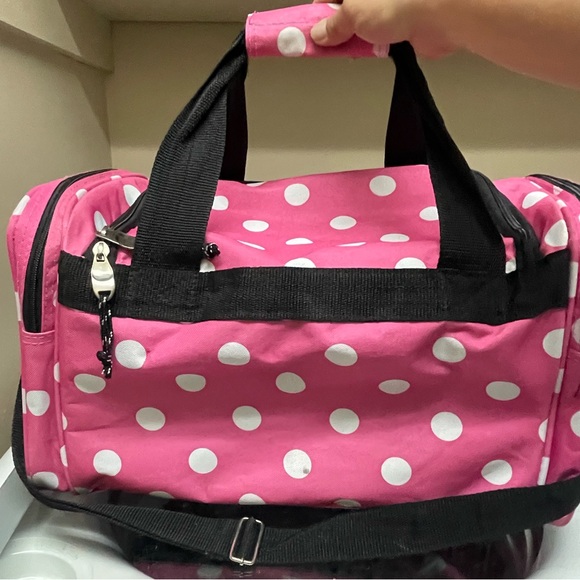 Pink Polka Dot Rockland Tote Bag - Picture 6 of 14